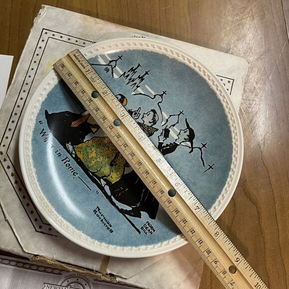 NORMAN ROCKWELL WHEN IN ROME Rockwell on Tour Collector Plate Newell Knowles - Picture 7 of 10